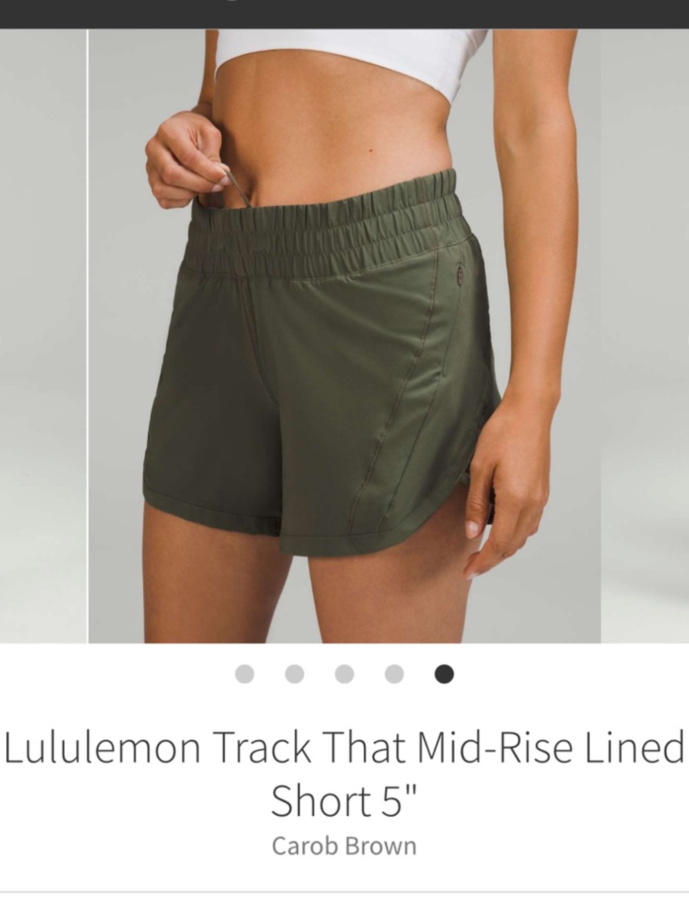lululemon athletica Track That Mid-Rise Lined Short 5" - Carob Brown